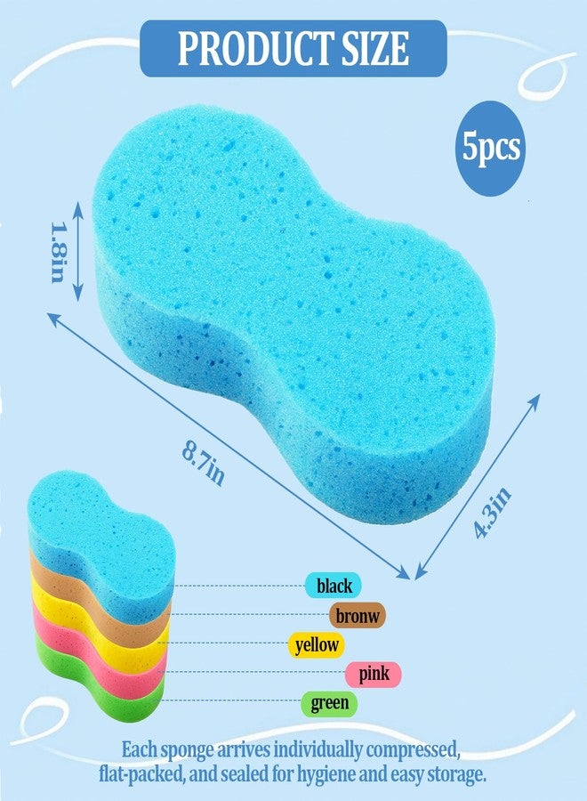 smrtcol 5 Pack Large Car Wash Sponges Non-Scratch Sponges for Auto, Truck, RV, Boat Cleaning Thick Foam for Kitchen, Bathroom, Household (Large) - Image 2